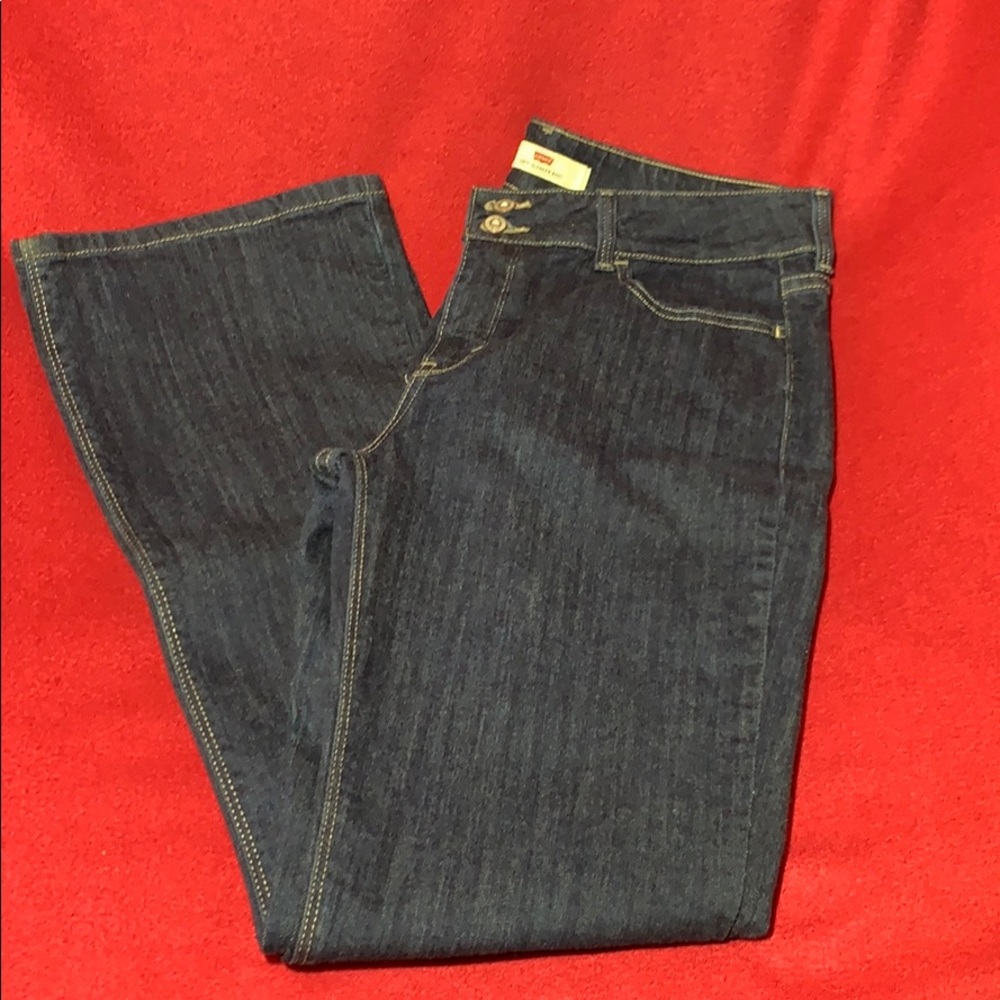 Levis 526 Womens Jeans 12M Blue Slender Boot Cut